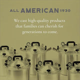 All American 1930 Cast Aluminum Pressure Canner 30 qt Silver