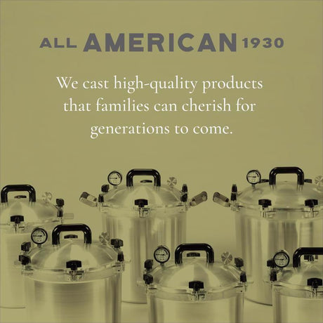 All American 1930 Cast Aluminum Pressure Canner 30 qt Silver