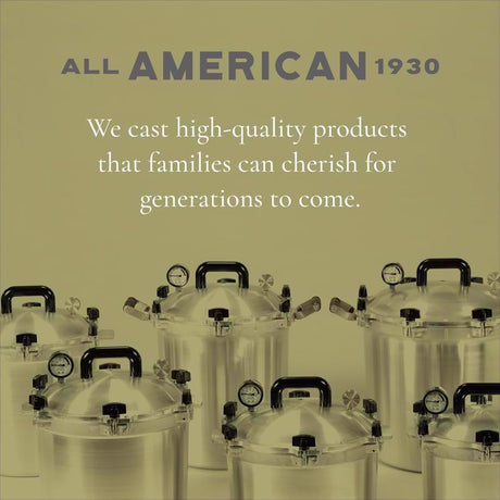 All American 1930 Cast Aluminum Pressure Canner 15.5 qt Silver