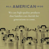 All American 1930 Cast Aluminum Pressure Canner 21.5 qt Silver