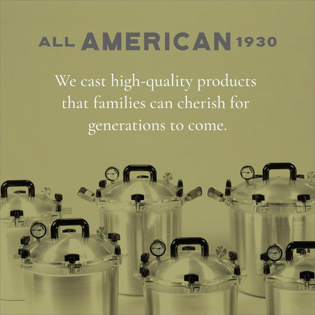 All American 1930 Cast Aluminum Pressure Canner 21.5 qt Blue