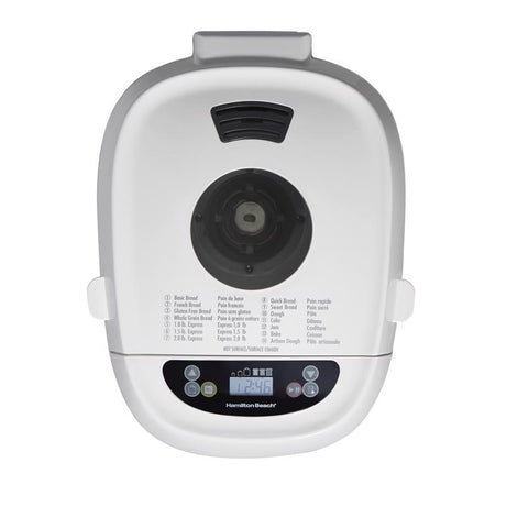 Hamilton Beach Chrome White Stainless Steel 2 lb Artisan Bread and Dough Maker