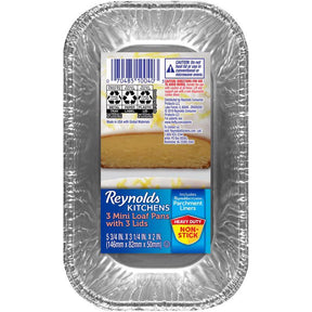 Reynolds Kitchens 3 in. W X 6 in. L Loaf Pan Blue 3 pc, Pack of 12