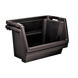 Starplast Black Storage Bin 14.4 in. H X 15.6 in. W X 28 in. D Stackable, Pack of 4