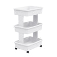 Starplast 27.2 in. H X 12.5 in. W X 17.4 in. D 3-Tier Storage Cart, Pack of 2