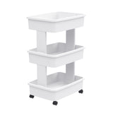 Starplast 27.2 in. H X 12.5 in. W X 17.4 in. D 3-Tier Storage Cart, Pack of 2