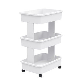 Starplast 27.2 in. H X 12.5 in. W X 17.4 in. D 3-Tier Storage Cart, Pack of 2
