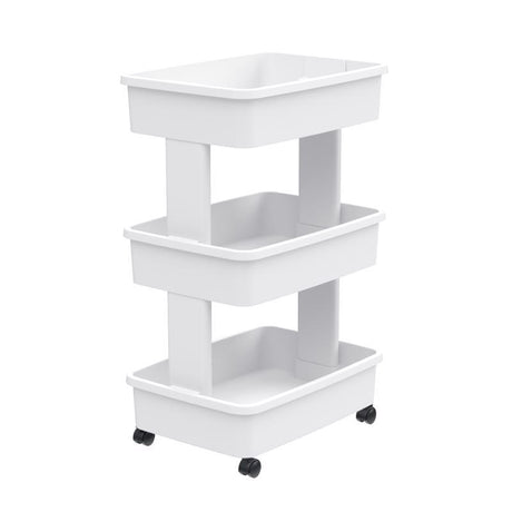Starplast 27.2 in. H X 12.5 in. W X 17.4 in. D 3-Tier Storage Cart, Pack of 2