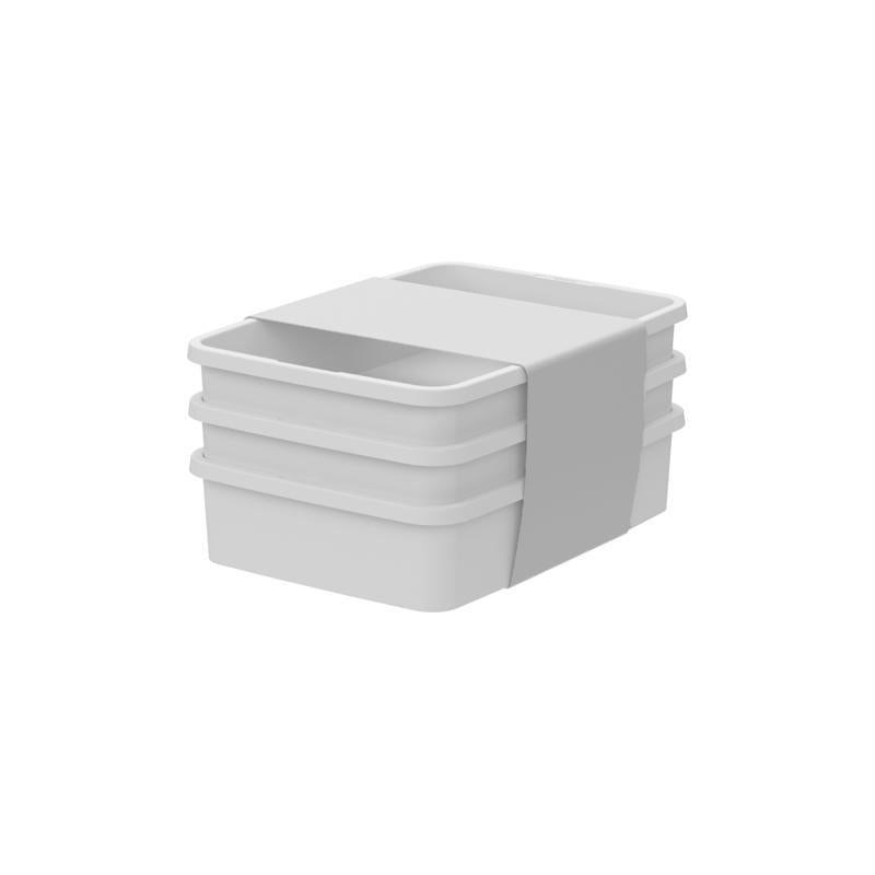 Starplast 27.2 in. H X 12.5 in. W X 17.4 in. D 3-Tier Storage Cart, Pack of 2