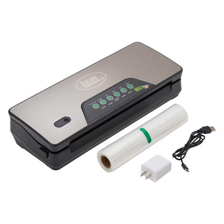LEM MaxVacGo Black/Silver Food Vacuum Sealer