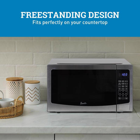 Avanti 1.1 cu ft Black/Silver Microwave 1000 W