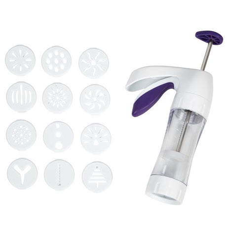 Wilton Simple Success Cookie Press White 13 pc