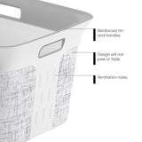 Curver White Resin Laundry Basket, Pack of 4