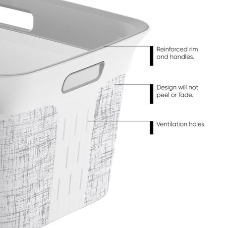 Curver White Resin Laundry Basket, Pack of 4