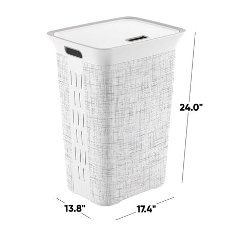 Curver White Resin Laundry Hamper, Pack of 4