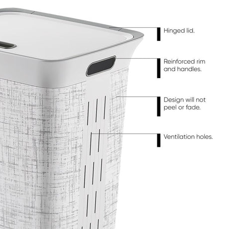 Curver White Resin Laundry Hamper, Pack of 4