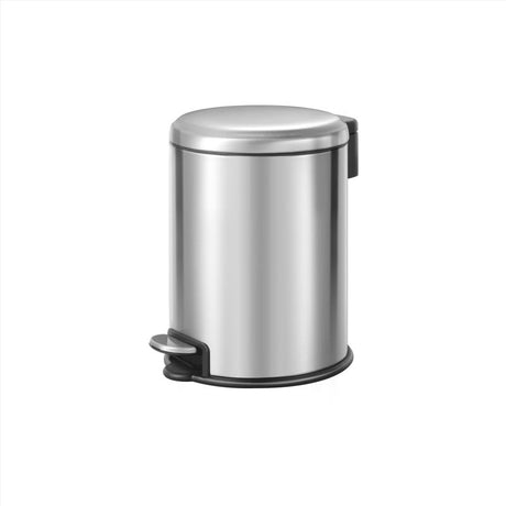 EKO Serene 1.3 gal Silver Stainless Steel Step Pedal Wastebasket, Pack of 2