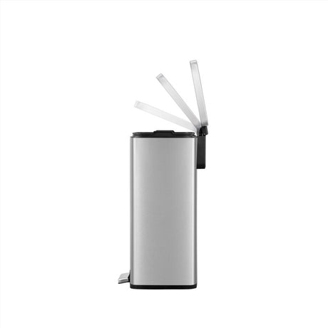 EKO Maxwell 13.2 gal Silver Stainless Steel Step Pedal Trash Can