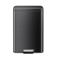 EKO Maxwell 13.2 gal Gray Stainless Steel Step Pedal Trash Can