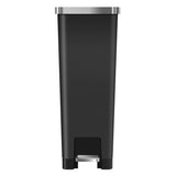 EKO Hana Slim 11.9 gal Black Plastic Step Pedal Trash Can, Pack of 2