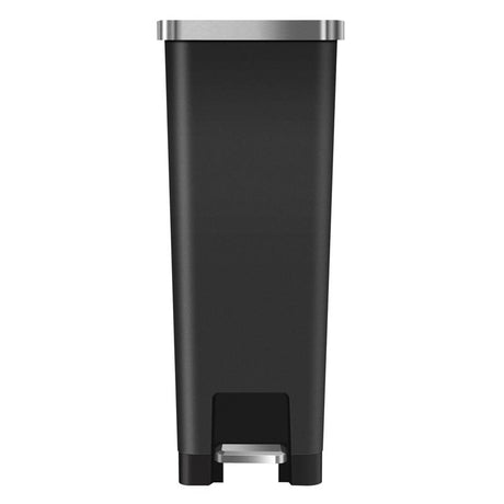 EKO Hana Slim 11.9 gal Black Plastic Step Pedal Trash Can, Pack of 2