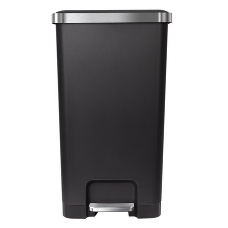 EKO Hana 11.9 gal Black Plastic Step Pedal Trash Can, Pack of 2