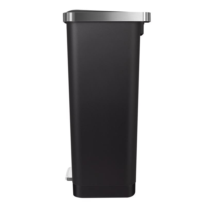 EKO Hana 11.9 gal Black Plastic Step Pedal Trash Can, Pack of 2