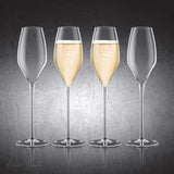 Final Touch 11.5 oz Clear Crystal Champagne Flutes