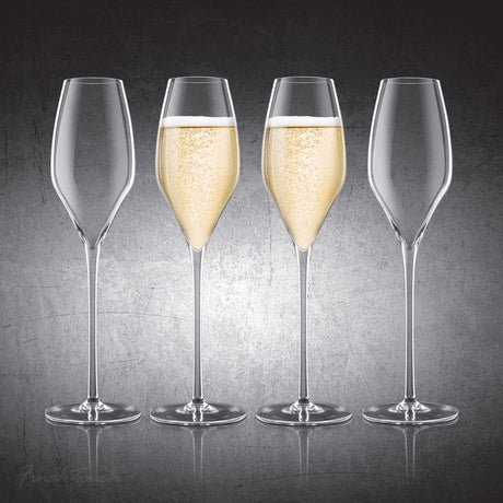 Final Touch 11.5 oz Clear Crystal Champagne Flutes