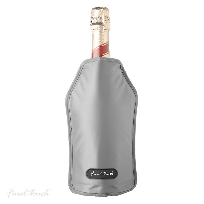 Final Touch 25 oz Gray Nylon Wine Chiller