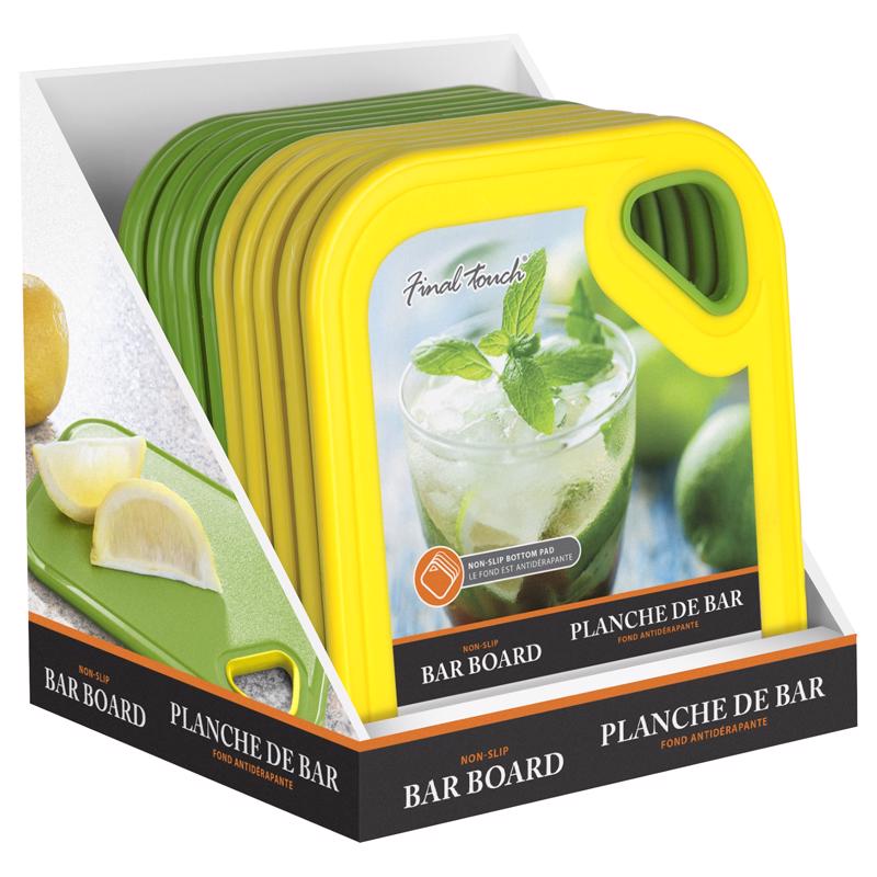 Final Touch 8 in. L X 6 in. W Plastic Cutting Board, Pack of 12