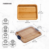 Lifetime Brands 14 in. L X 11 in. W Bamboo Cutting Board & Serve Tray, Pack of 2