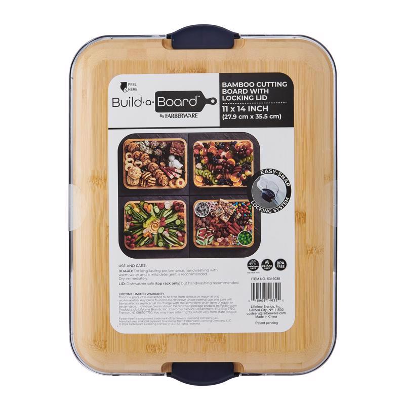Lifetime Brands 14 in. L X 11 in. W Bamboo Cutting Board & Serve Tray, Pack of 2