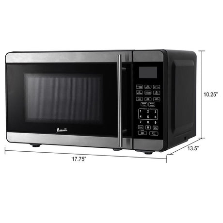 Avanti 0.7 cu ft Black/Silver Microwave 700 W