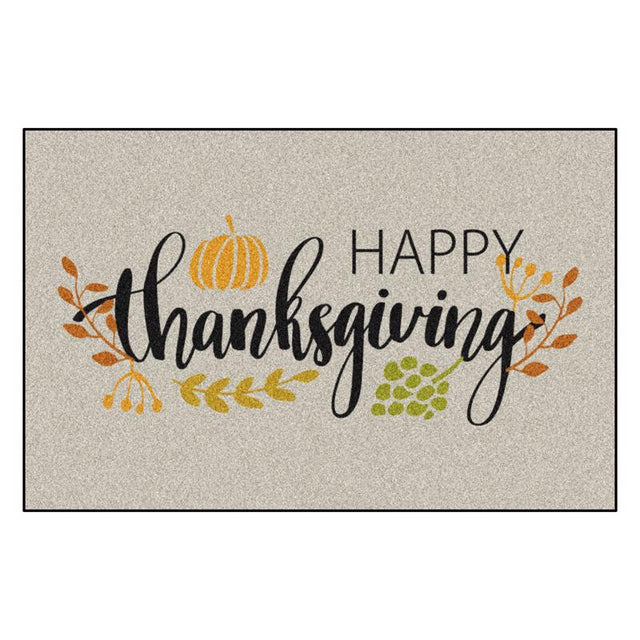 Fanmats 30 in. W X 20 in. L Multi-Color Happy Thanksgiving Rubber Door Mat, Pack of 6