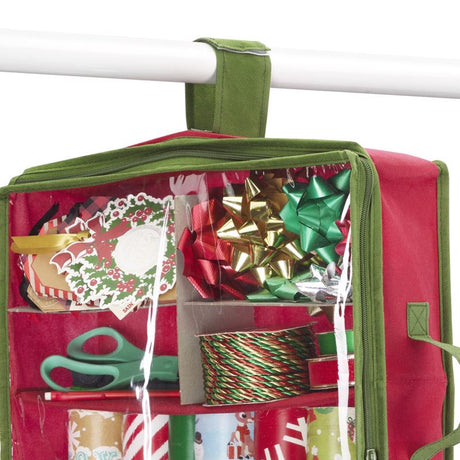 Whitmor Green/Red Gift Wrap/Bag Organizer, Pack of 6