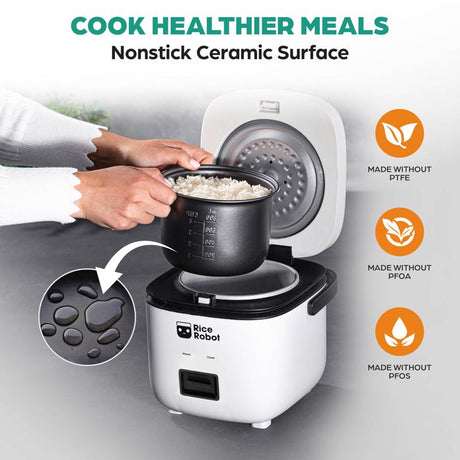 Rice Robot White 4.5 cups Rice Cooker