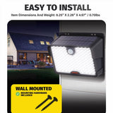 Bell & Howell Bionic Black Motion-Sensing LED Solar Wall Light