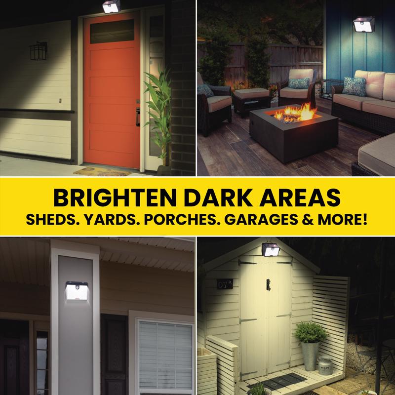 Bell & Howell Bionic Black Motion-Sensing LED Solar Wall Light