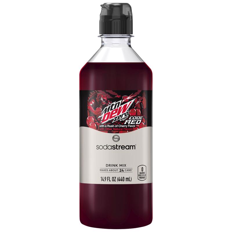 SodaStream Mountain Dew Code Red Zero Sugar Cherry Soda Mix 440 ml 1 pk