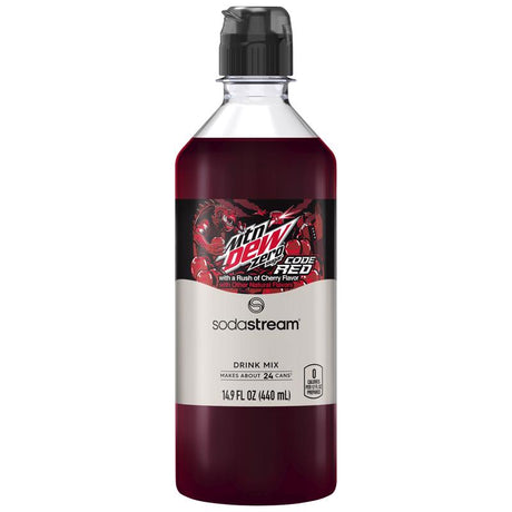 SodaStream Mountain Dew Code Red Zero Sugar Cherry Soda Mix 440 ml 1 pk