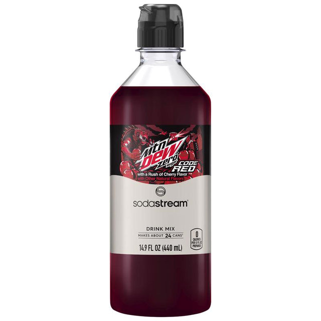 SodaStream Mountain Dew Code Red Zero Sugar Cherry Soda Mix 440 ml 1 pk