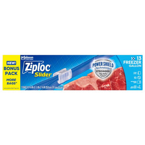 Ziploc Grip 'n Seal Technology Clear Storage Slider Bag 13 pk, Pack of 12