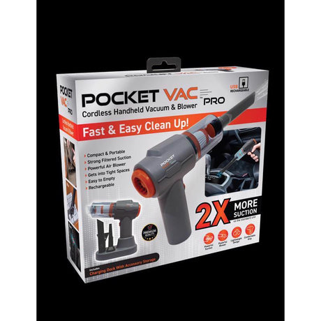Pocket Vac Pro Bagged Cordless HEPA Filter Hand Vacuum