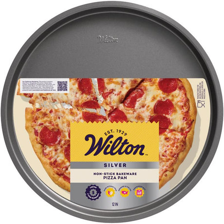 Wilton Silver 12 in. Pizza Pan Black 1 pc, Pack of 6