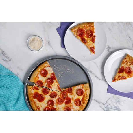 Wilton Silver 12 in. Pizza Pan Black 1 pc, Pack of 6