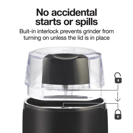 Hamilton Beach Proctor Silex Black Plastic/Steel 12 cups Coffee and Spice Grinder, Pack of 4