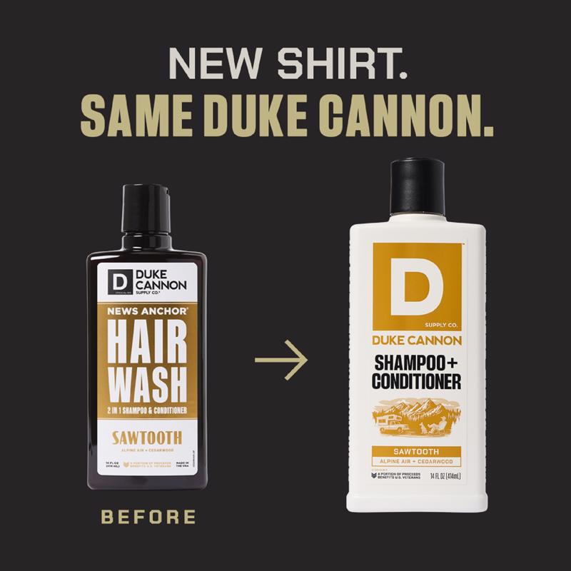 Duke Cannon Sawtooth Alpine Air + Cedarwood Scent Shampoo Plus Conditioner 14 oz 1 pk