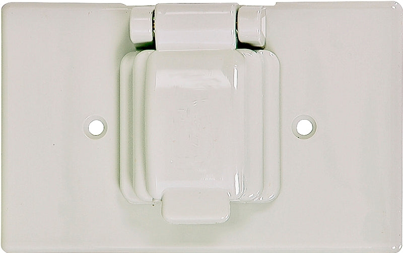 Eaton Wiring Devices S1961W-SP Cover, 4-9/16 in L, 2-7/8 in W, Rectangular, 1-Gang, Thermoplastic, White