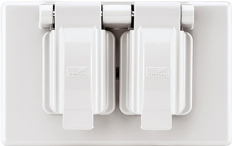 Eaton Wiring Devices S1962W-SP Cover, 2-63/64 in L, 4-37/64 in W, Rectangular, 1-Gang, Thermoplastic, White